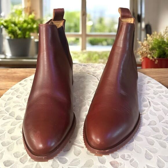 NISOLO Anthropologie $228 Chelsea Boots Women’s 9 Leather Ankle Sustainable NEW - Picture 7 of 14